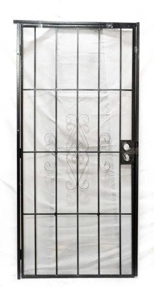 32X80 BLACK METAL SCREEN DOOR