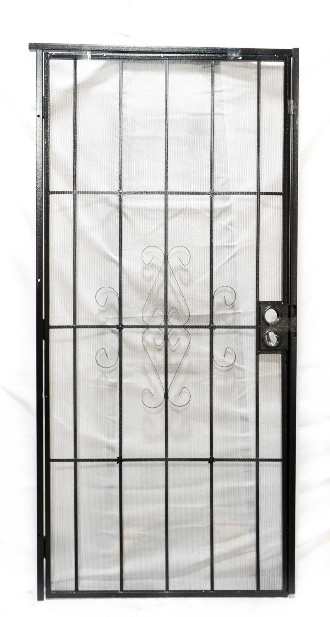 32X80 BLACK METAL SCREEN DOOR
