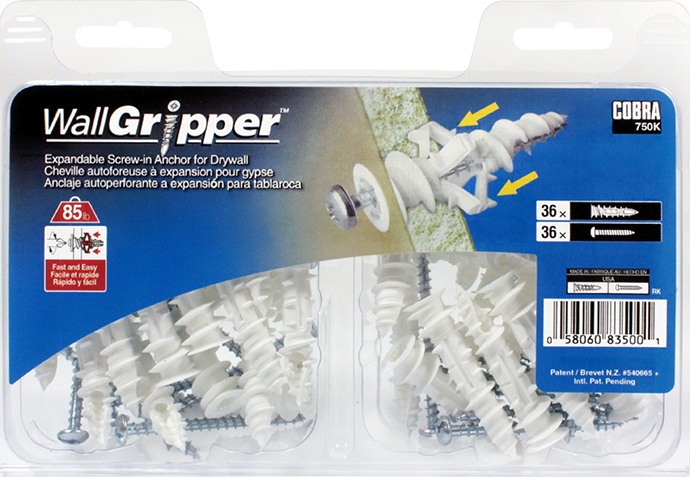 1/8"X2" WALLGRIPPER + SCREW