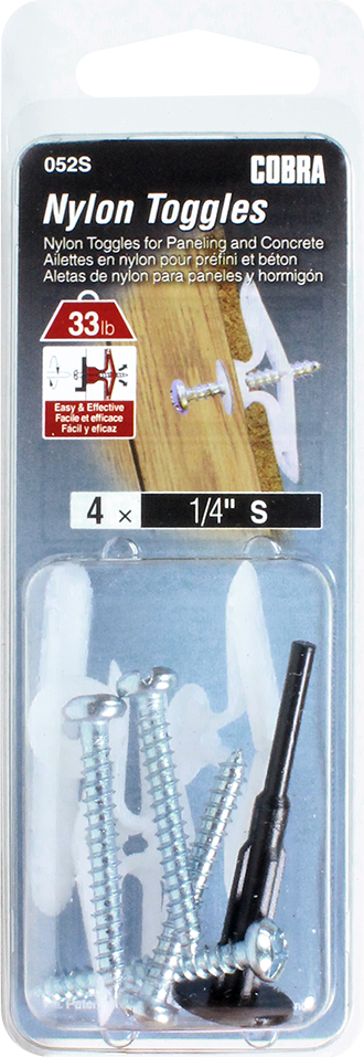 1/14" NYLON TOGGLE SHORT+SCREW