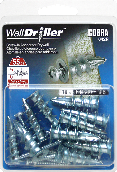 #8 WALL DRILLER ZINC + SCREW