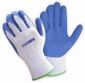 WORK GLOVE BLUE LATEX LG