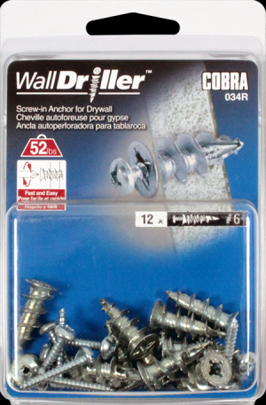 #6 WALL DRILLER ZINC + SCREW