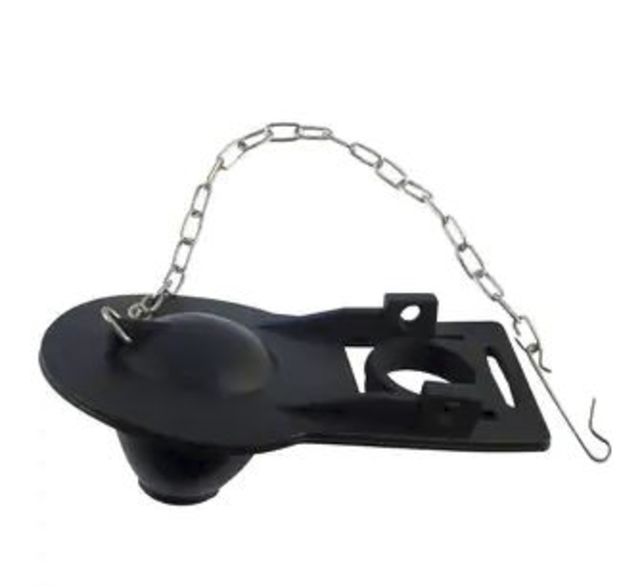 BLACK RUBBER FLAPPER W/SS CHAIN