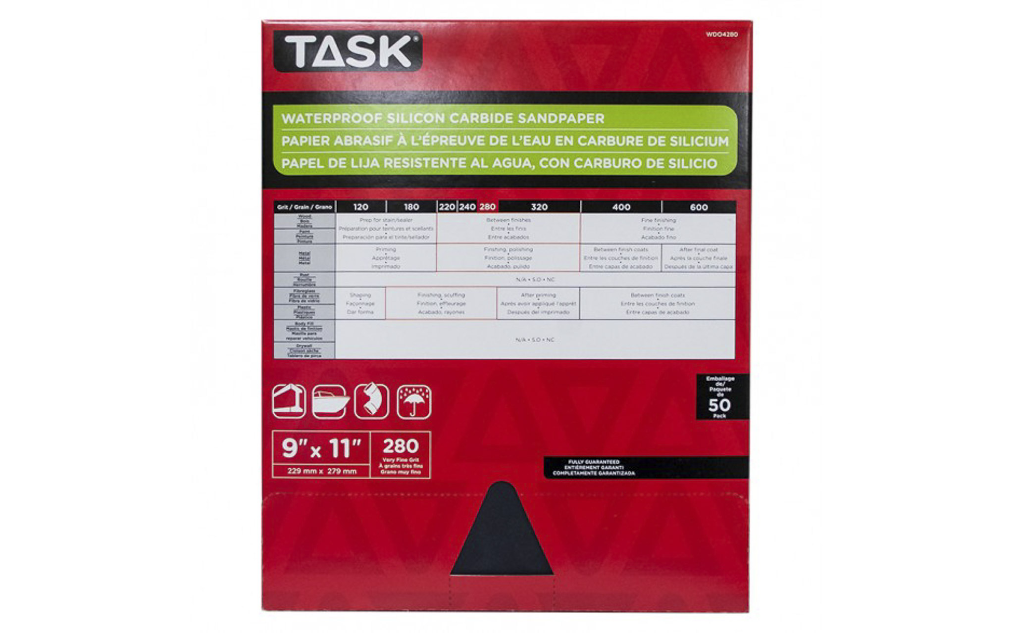 9x11" 280G WATERPROOF SANDPAPER