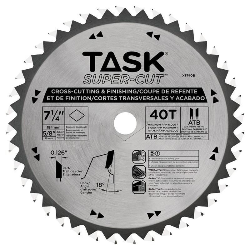 7-1/4"X40T  CARBIDE SAW BLADE