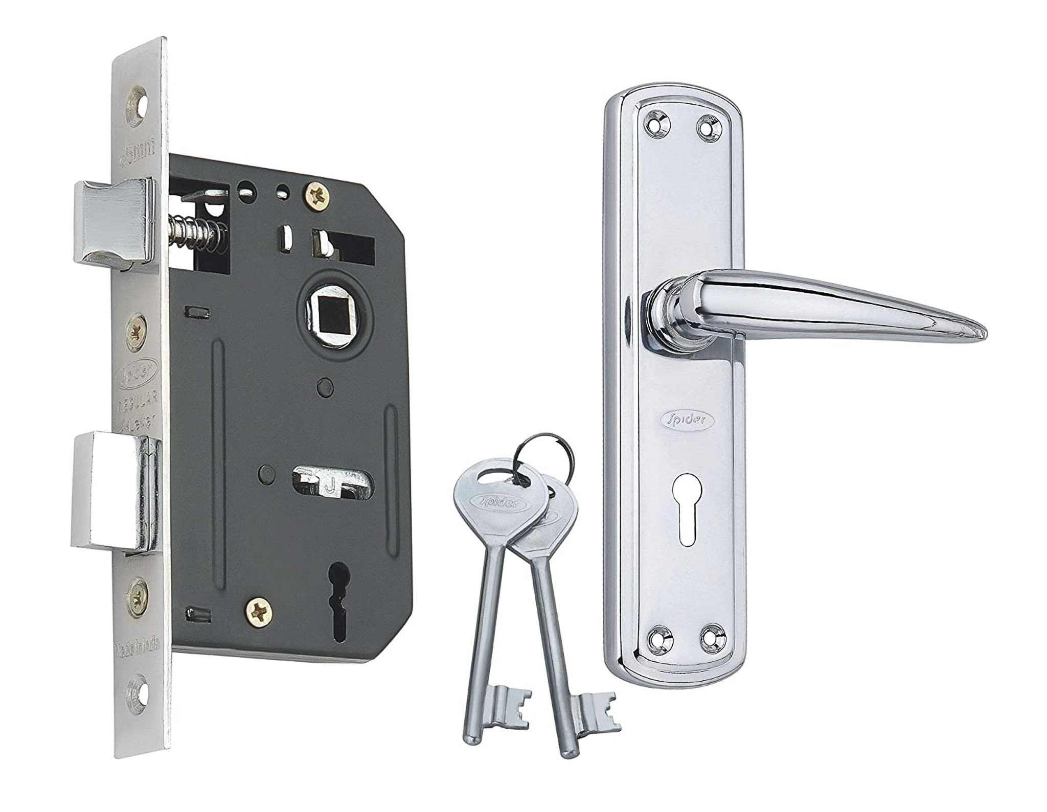 Mortice Lock Set 4X3" Chrome