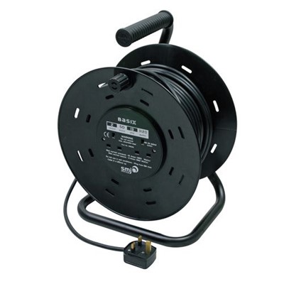 50M  13A  CABLE REEL BLACK