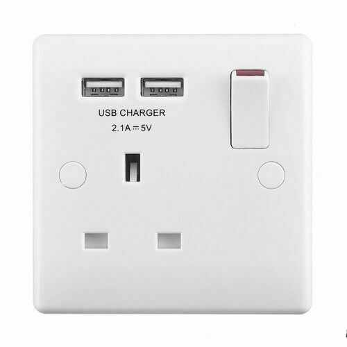 13A Single Socket w/uSB