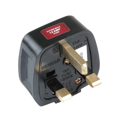 13A  Rubber  Plug  Black