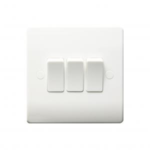 3 GANG 2 WAY SWITCH ROUND EDGE