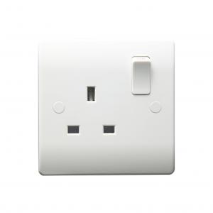 13A 1 Gng Swt Socket SP Rnd Edge