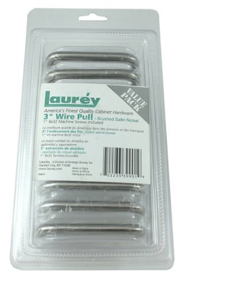3" WIRE PULL  BRUSH SATIN NICKEL