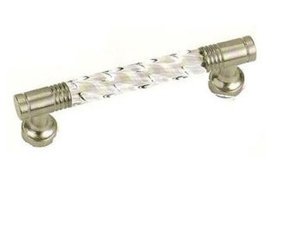 3" SATIN PEWTER CRYSTAL PULL