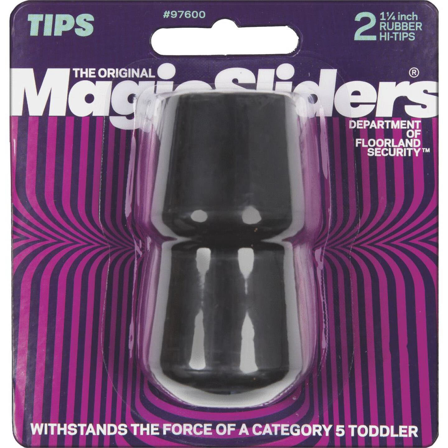 1-1/4" BLACK RUBBER LEG TIP