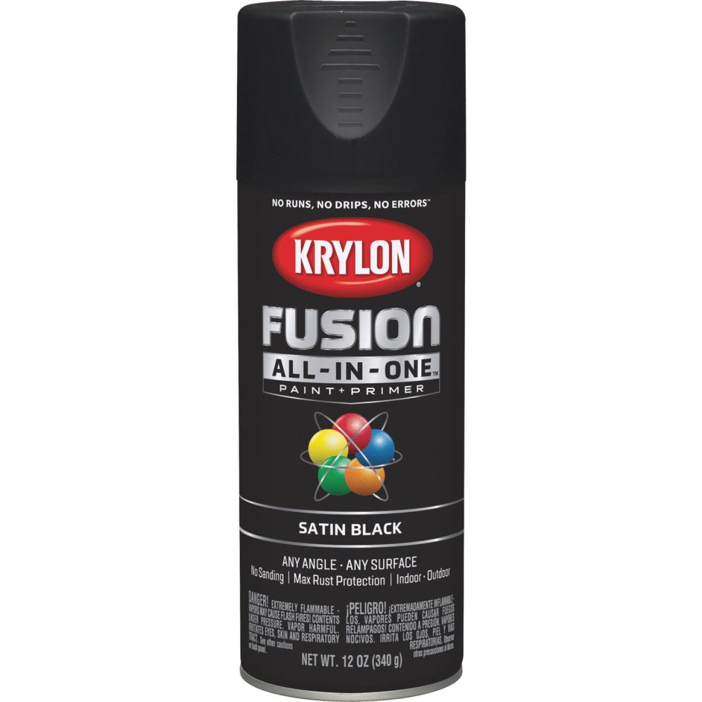 12OZ SATIN BLACK SPRAY PAINT