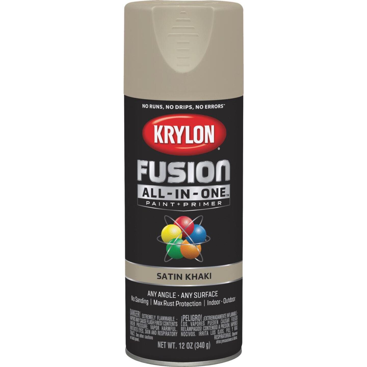 12OZ SATIN KHAKI SPRAY PAINT