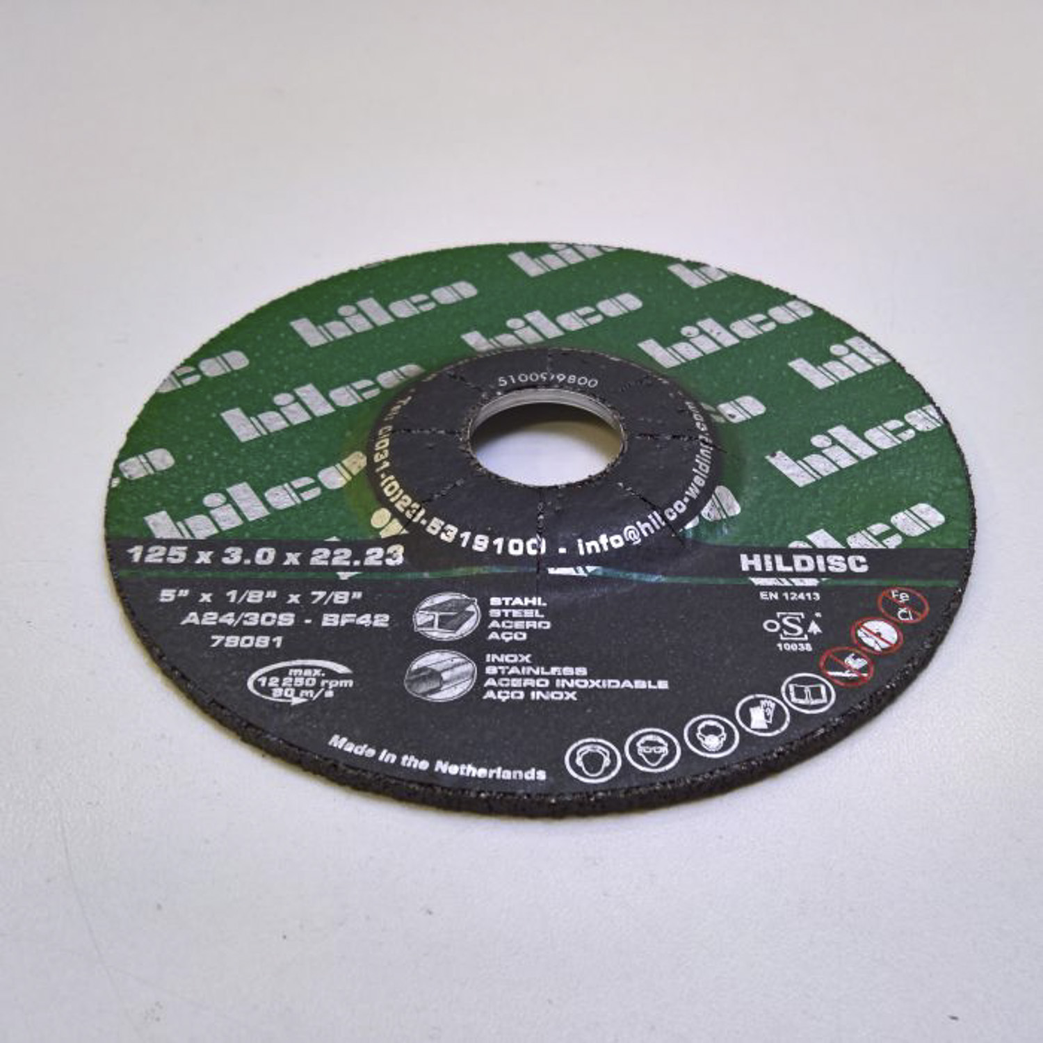 4.5"X1/8"X7/8" METAL CUT DISC