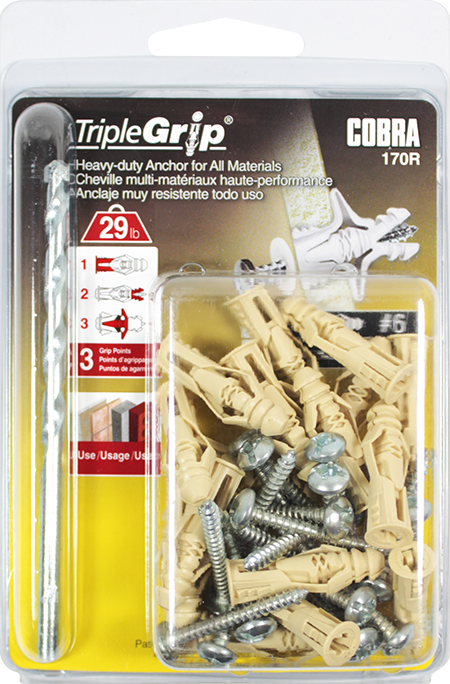 #6 TRIPLE-GRIP + SCREWS BEIGE