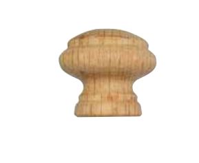 KNOB, WOOD OAK 38MM LACQ.
