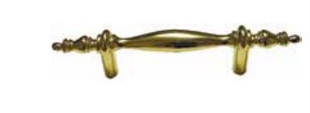 PULL, POLISHED BRASS 75MM