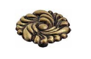KNOB, ANTIQUE BRASS 38MM