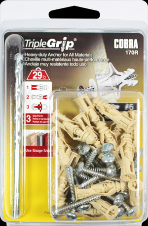 #6 TRIPLE-GRIP + SCREWS BEIGE