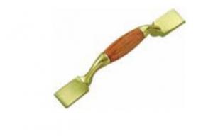 PULL POLISHED BRASS WOOD 75MM