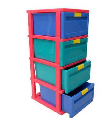 CABINET K.D 4 TIERS 19X15X37.5
