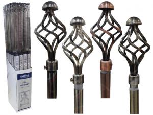 CURTAIN ROD 60-120" SWIRL ASST