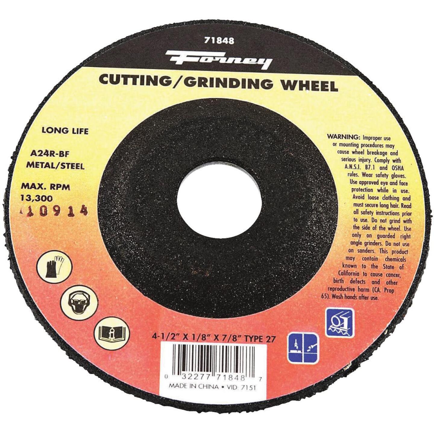 4-1/2" GRINDING WHEEL