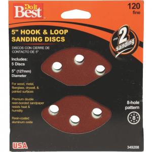 5PK 5" 120G SANDING DISC