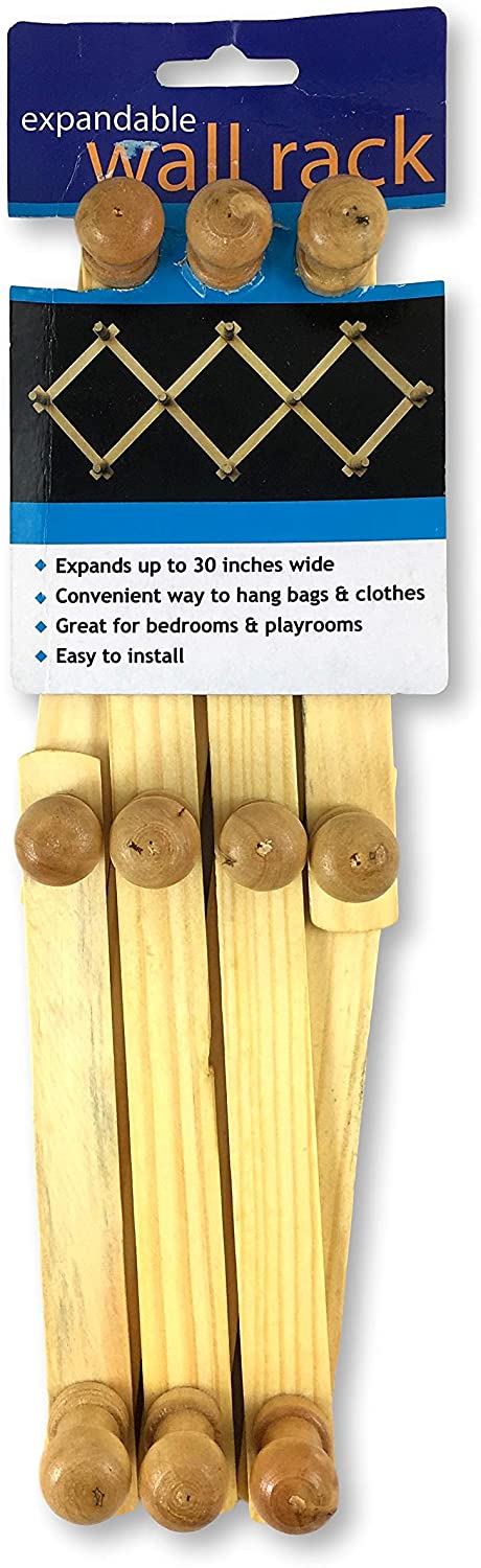 WALL RACK EXPANDABLE WOOD 30"