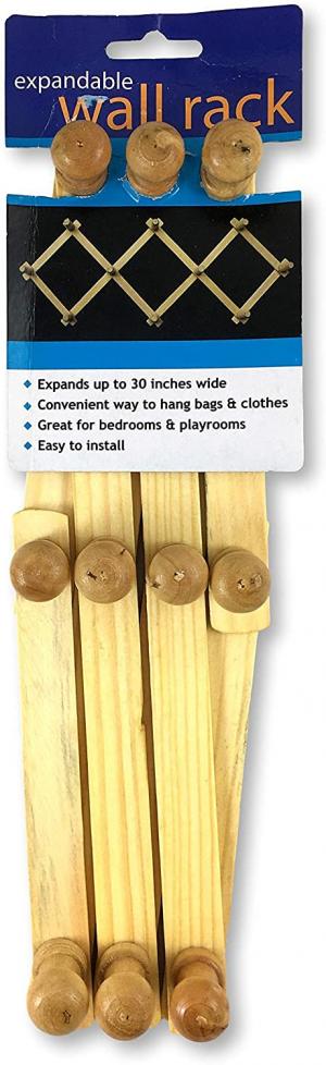 WALL RACK EXPANDABLE WOOD 30"