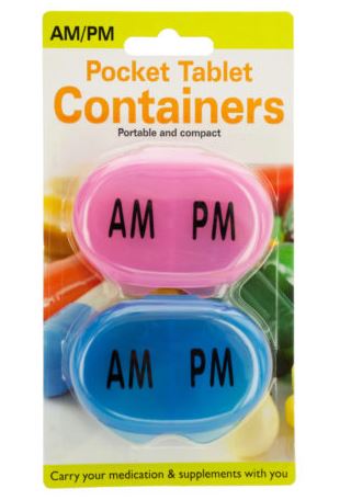 AM/PM POCKET TABLET CONT SET