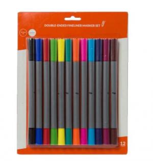 12PK DOUBLE ENDED MRKER ASST