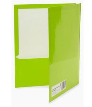 GREEN GLOSSY TWIN  FOLDER