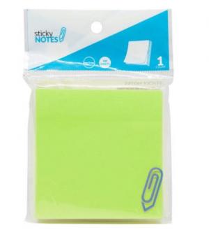 3X3 NEON GREEN STICKY NOTES