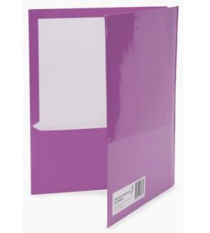 PURPLE GLOSSY TWIN  FOLDER