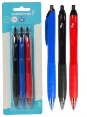 0.7MM BALLPOINT PENS 3PK