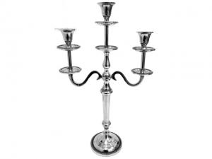 CANDLE HOLDER 3 LIGHT NCKL PLTD