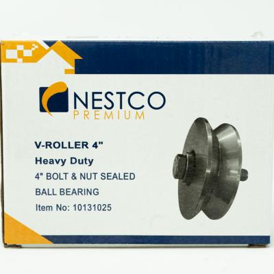 4" V-GROOVE ROLLER WITH BEARING
