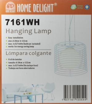 HANGING LAMP 1XE27-60W MATT WH