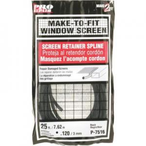 .120X25' BLK SCRN SPLINE