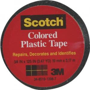 SCOTCH 3/4"BLK PLST TAPE