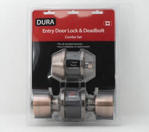 AC LOCK SET W/SINGLE DEADBOLT