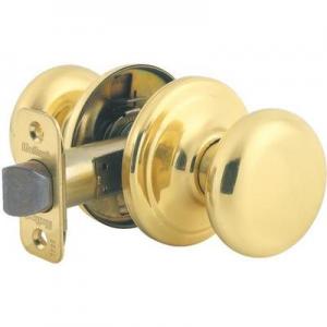 BRASS PLATED KNOB CLOSET LOCK
