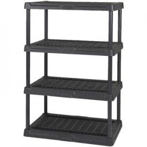 54x36x18 4TIER PLASTIC SHELF BLK