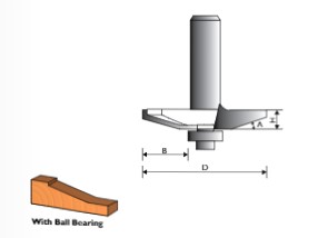 1/2X1-1/2 15 RAISED PNL BIT