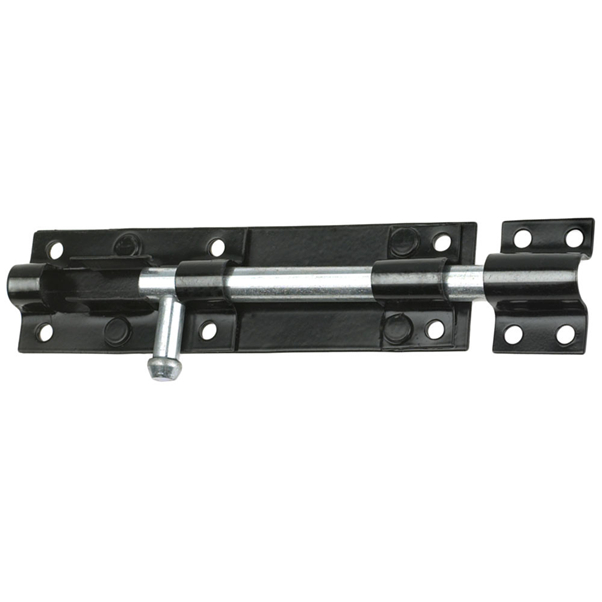 Tower Bolt Straight Epoxy Blk 6"